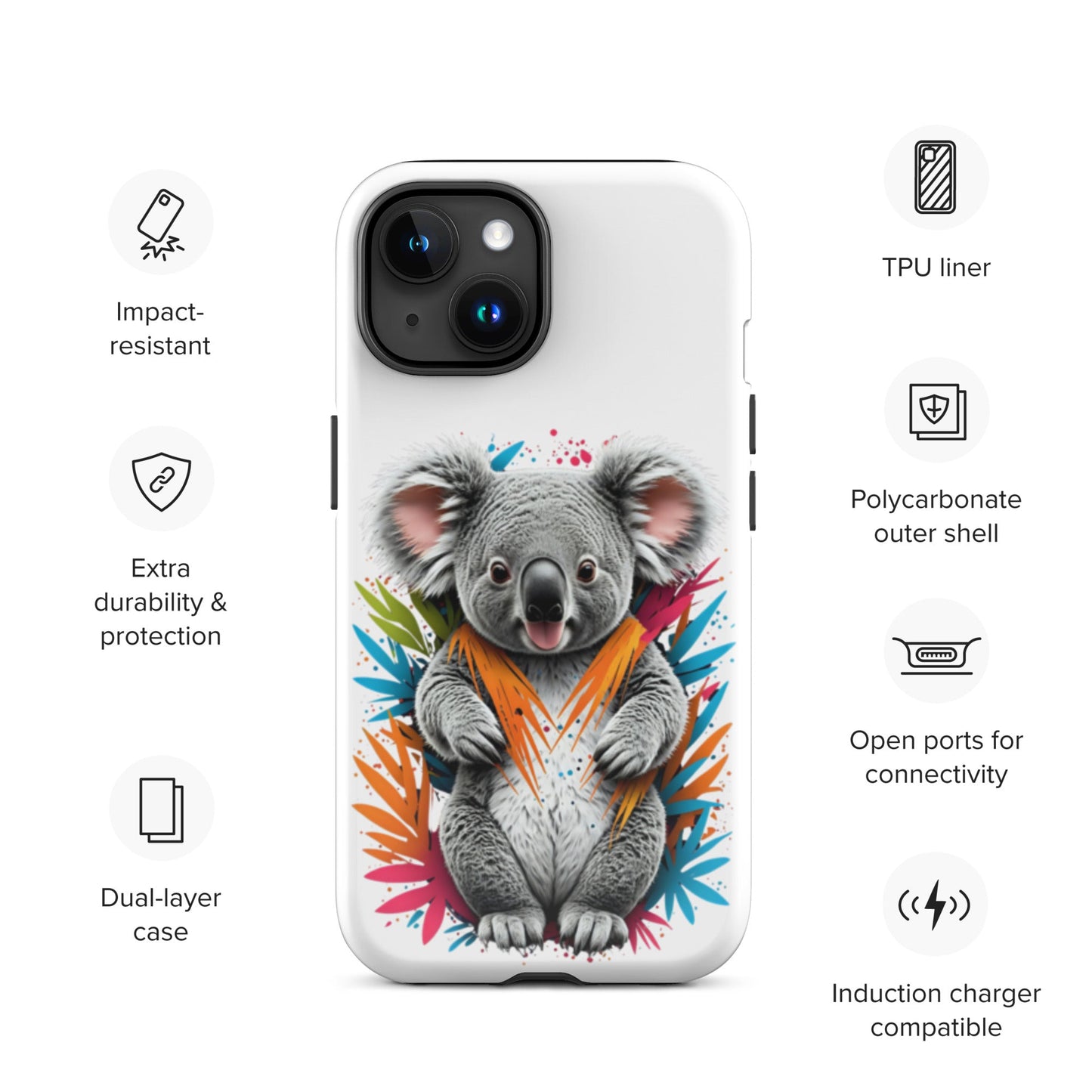 Colourful Koala Series - Tough Case for iPhone® - Day Off Mood