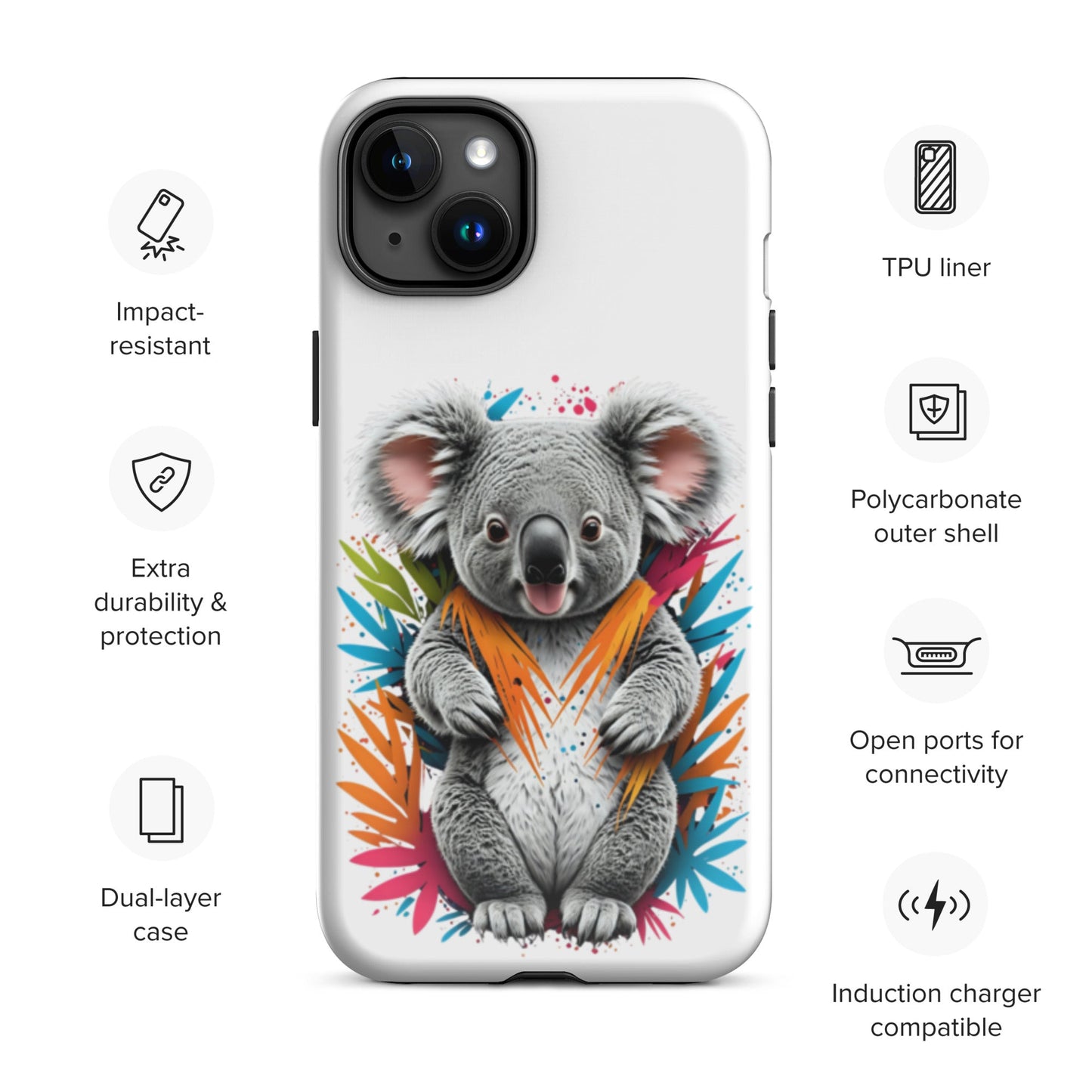 Colourful Koala Series - Tough Case for iPhone® - Day Off Mood
