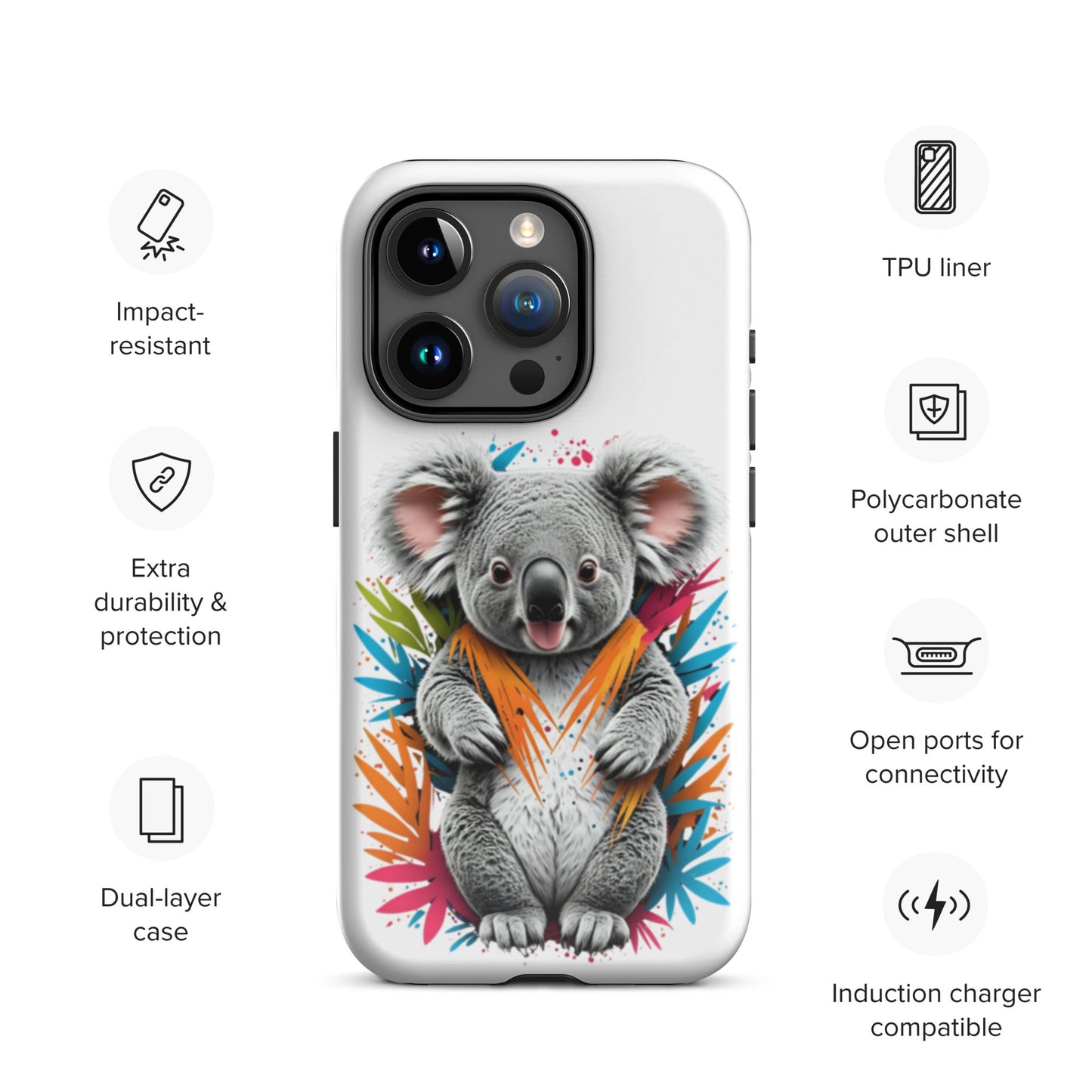 Colourful Koala Series - Tough Case for iPhone® - Day Off Mood
