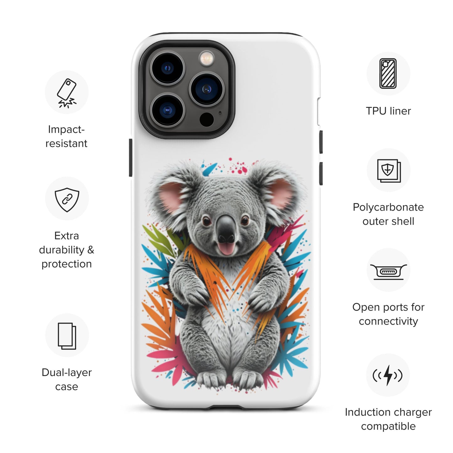 Colourful Koala Series - Tough Case for iPhone® - Day Off Mood