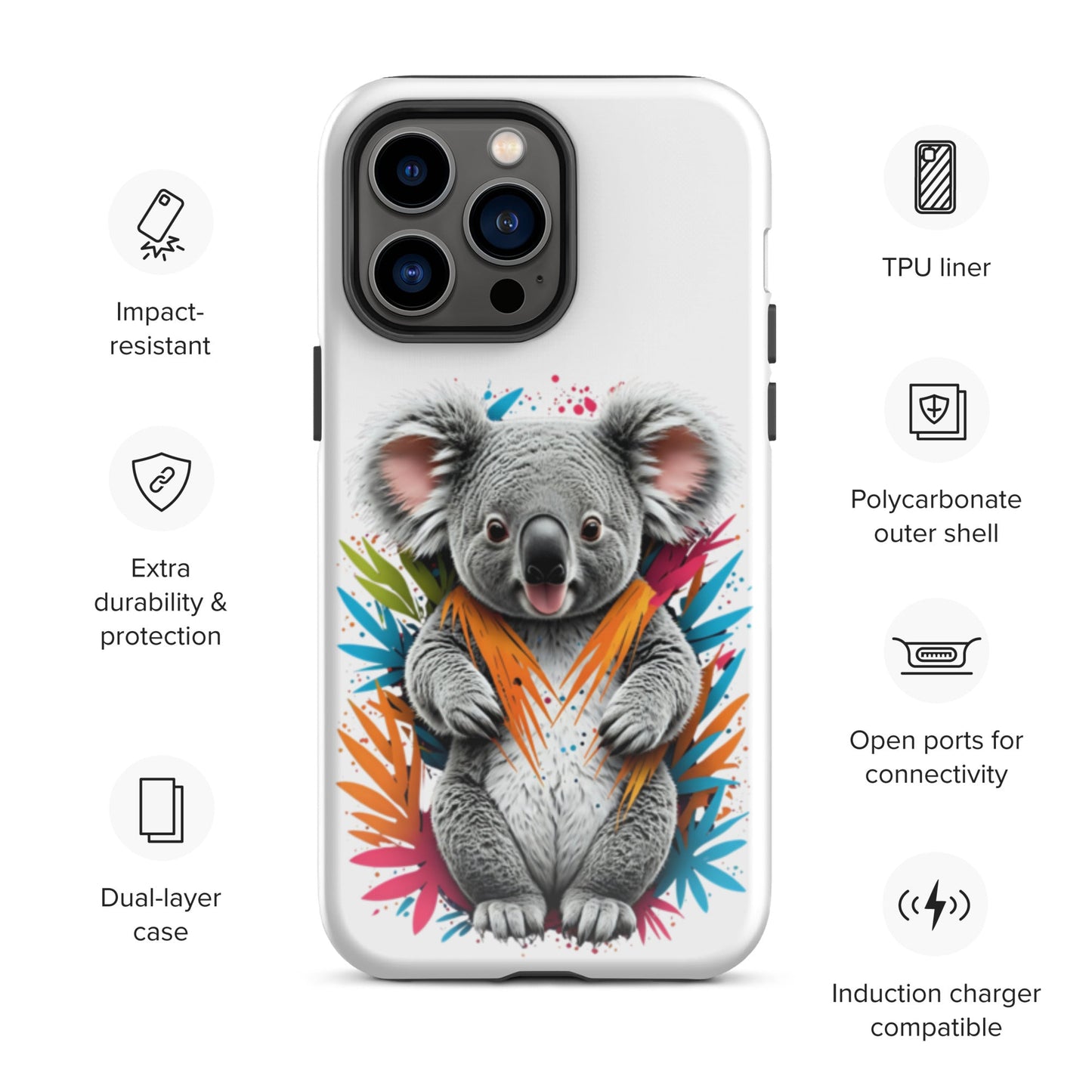 Colourful Koala Series - Tough Case for iPhone® - Day Off Mood