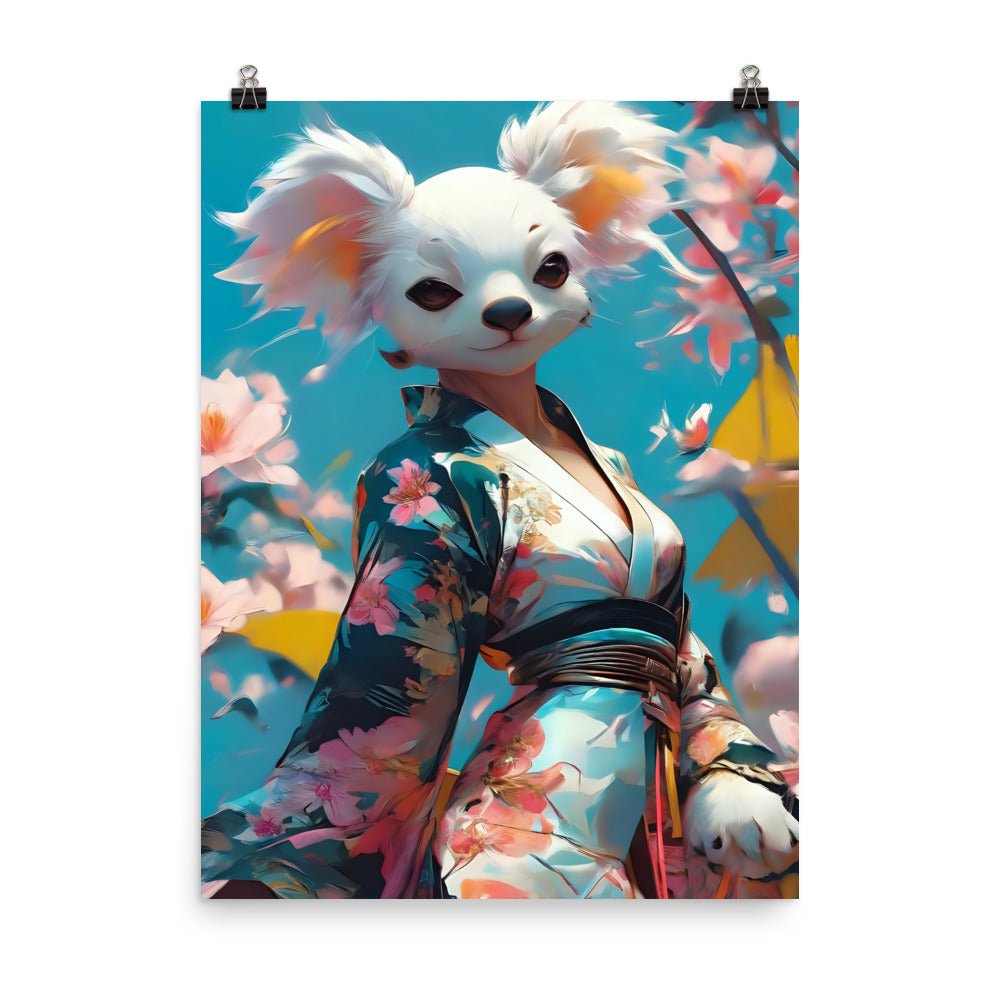 Kimono Koala Series Photo paper poster - Day Off Mood