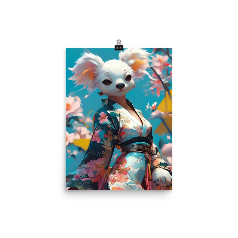 Kimono Koala Series Photo paper poster - Day Off Mood