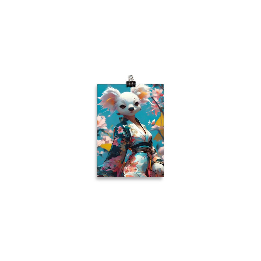 Kimono Koala Series Photo paper poster - Day Off Mood