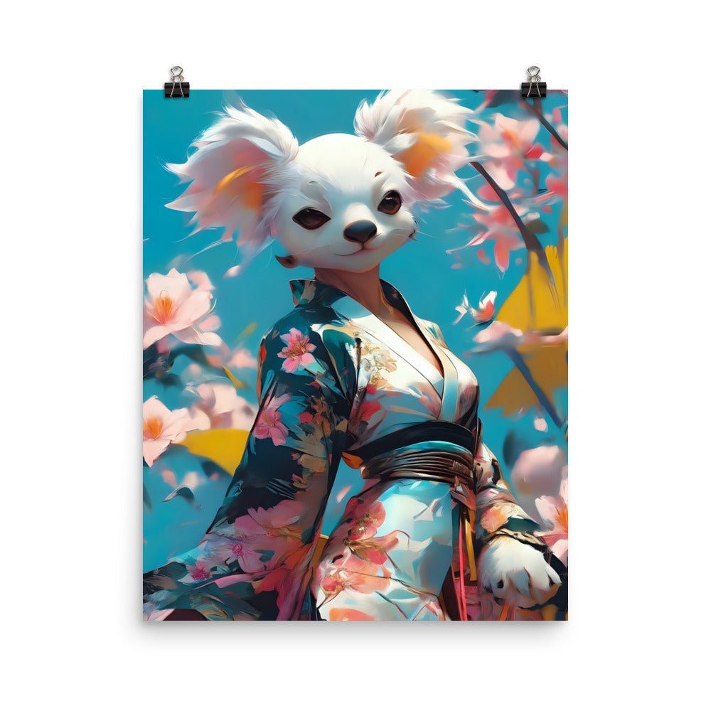 Kimono Koala Series Photo paper poster - Day Off Mood