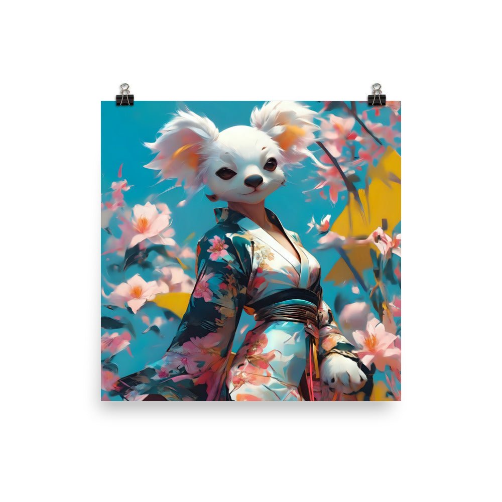 Kimono Koala Series Photo paper poster - Day Off Mood
