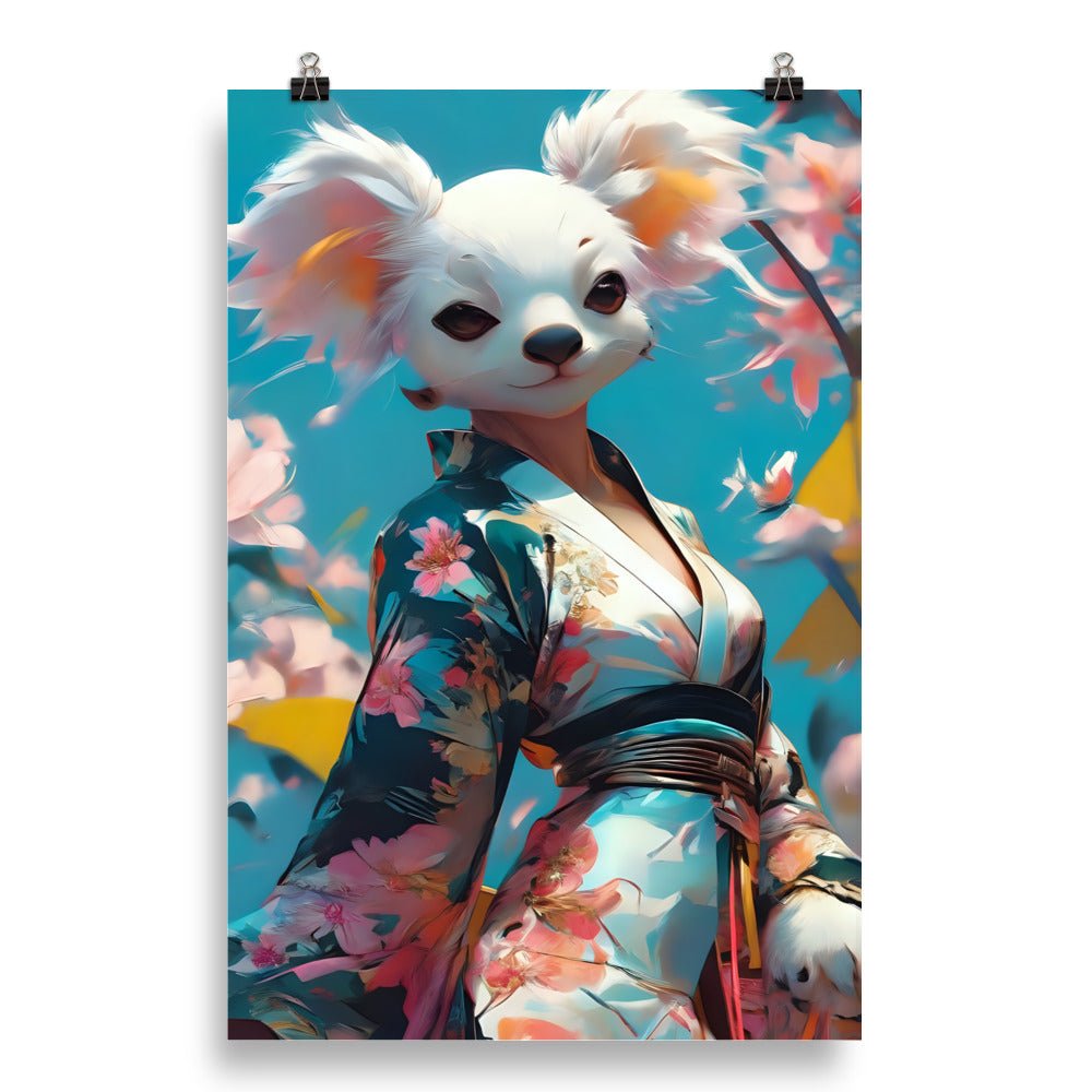 Kimono Koala Series Photo paper poster - Day Off Mood