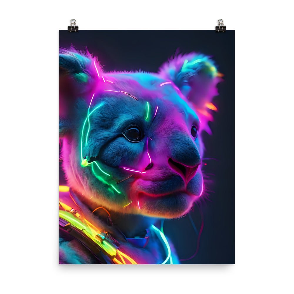 Koala Electric Neon Poster - Wall Art - Day Off Mood