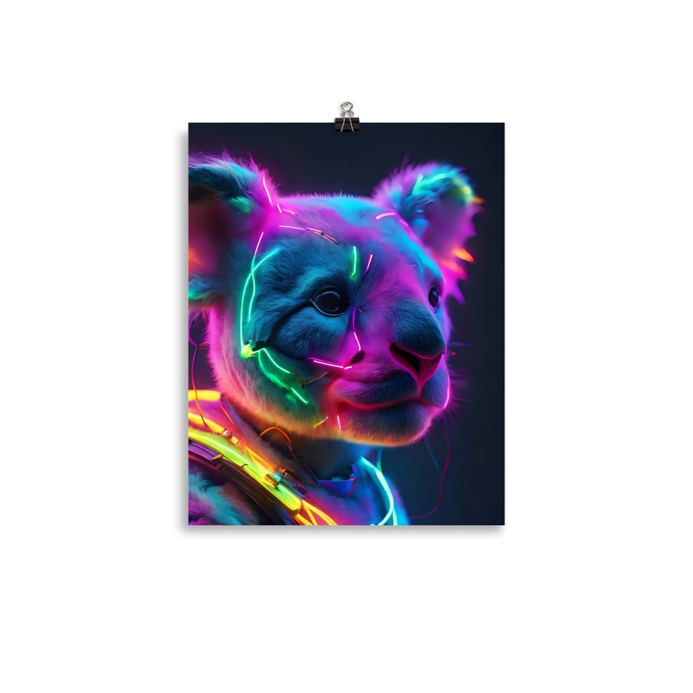 Koala Electric Neon Poster - Wall Art - Day Off Mood