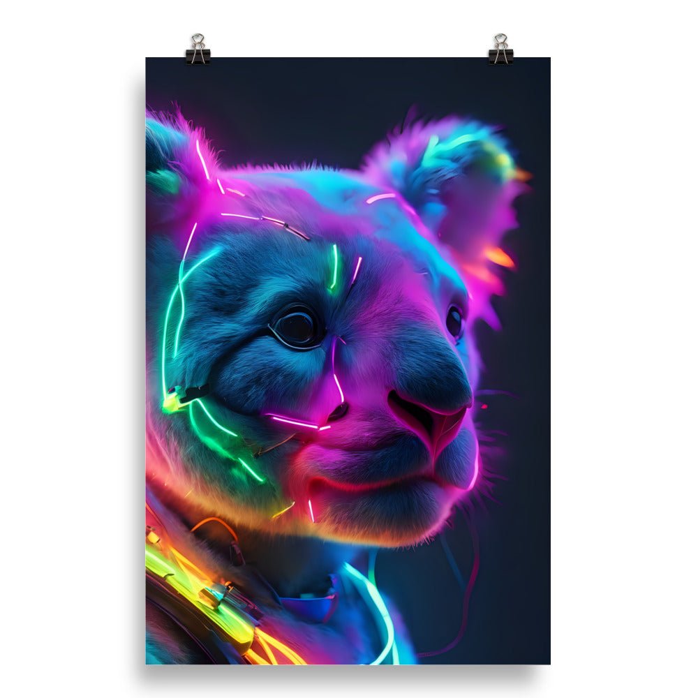 Koala Electric Neon Poster - Wall Art - Day Off Mood