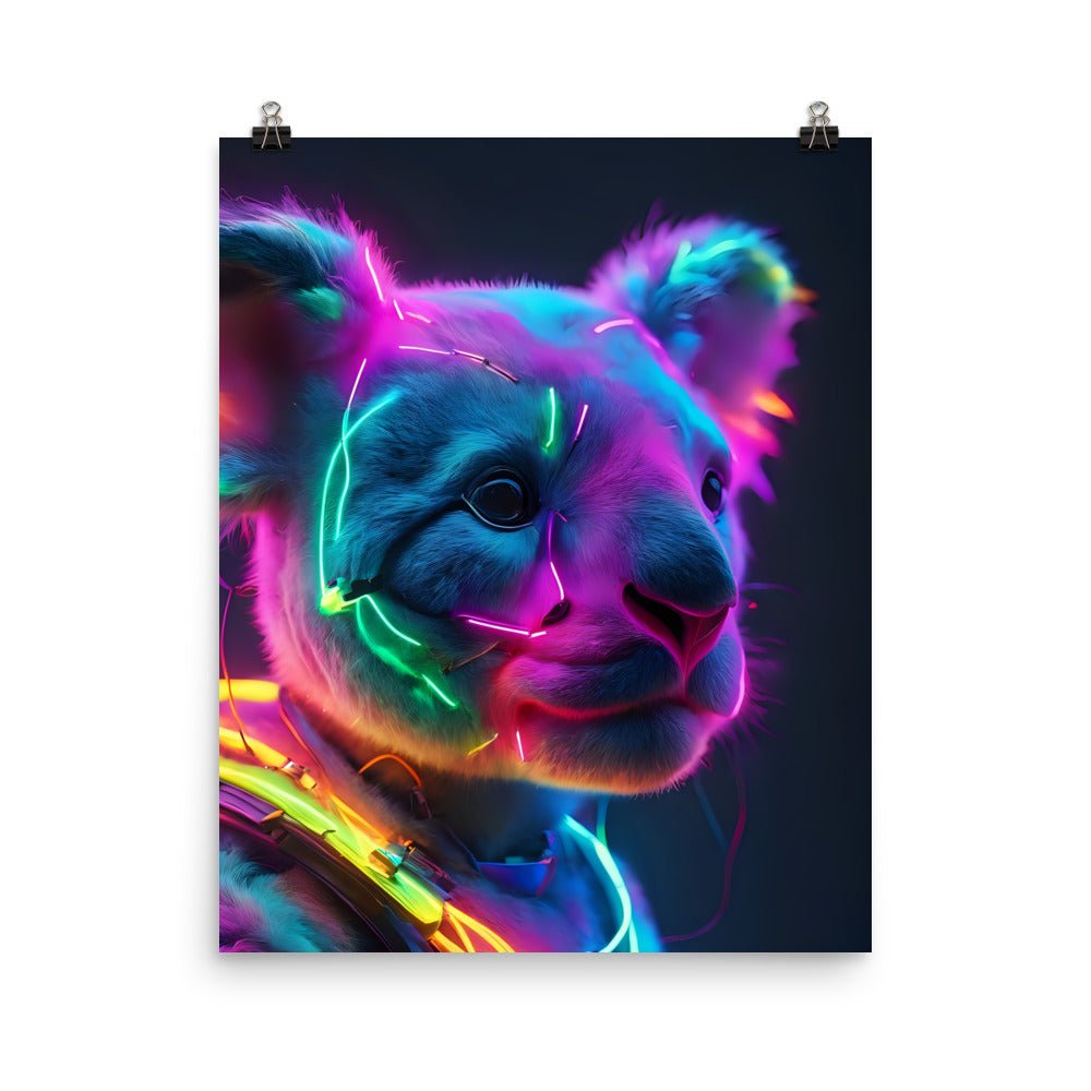 Koala Electric Neon Poster - Wall Art - Day Off Mood