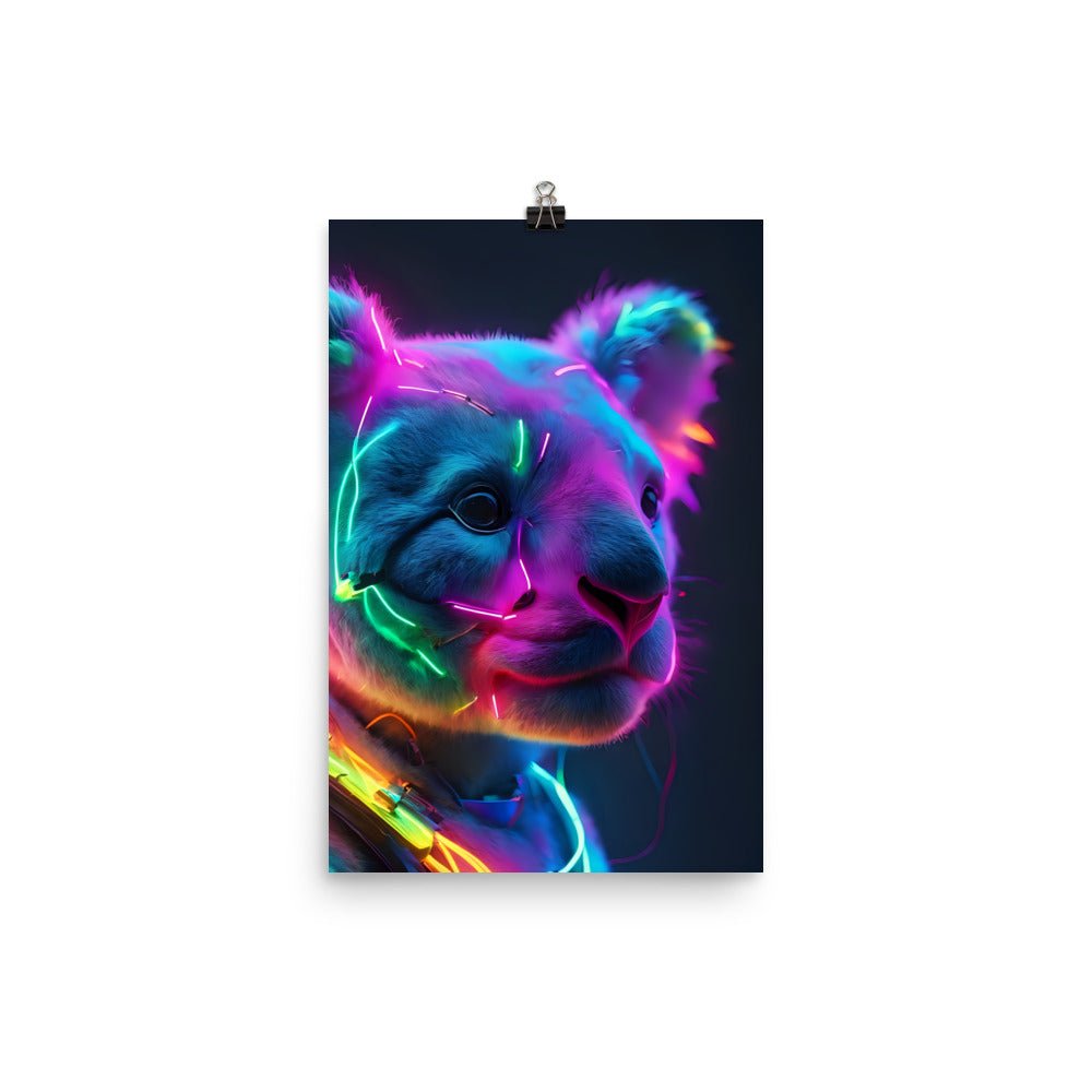 Koala Electric Neon Poster - Wall Art - Day Off Mood