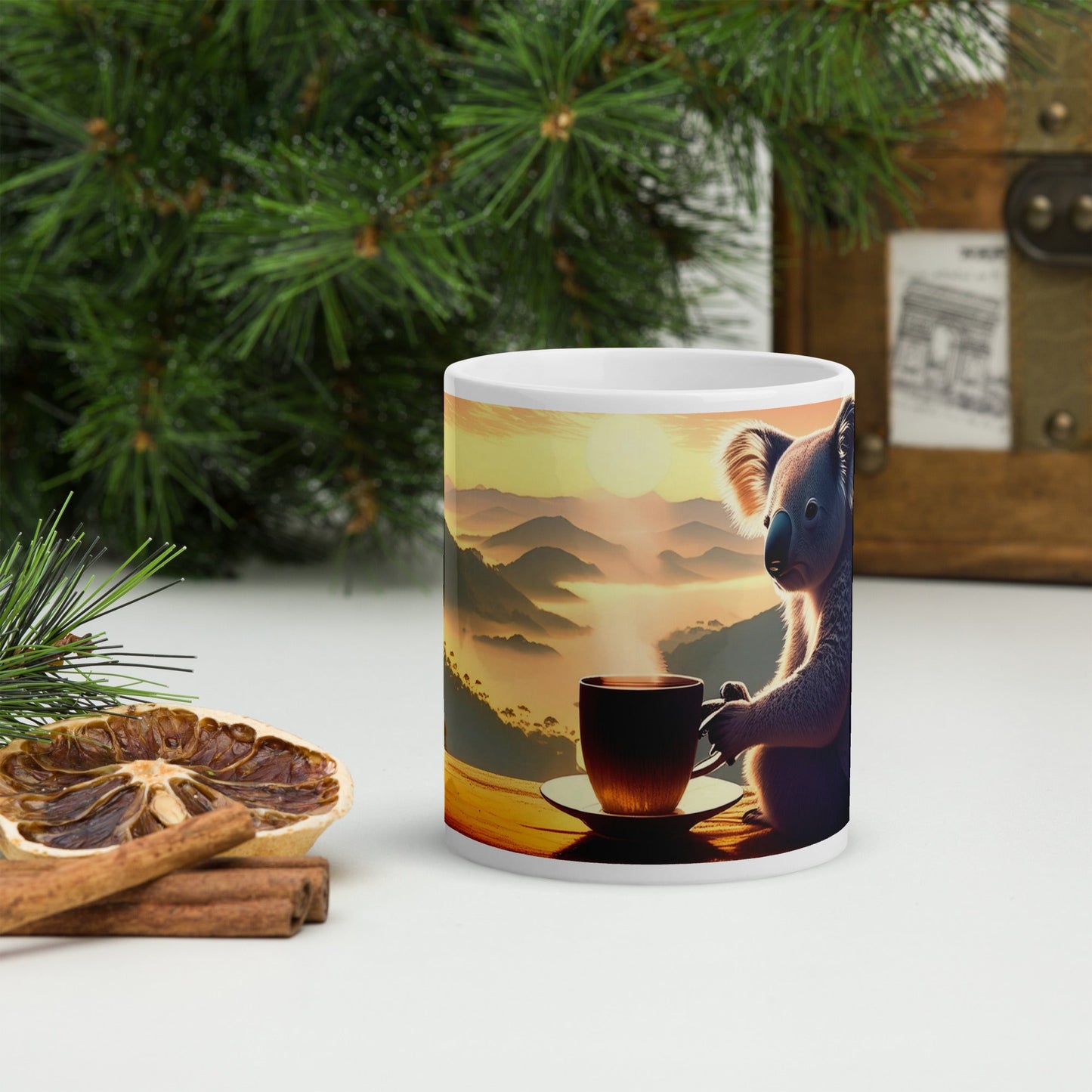 White glossy mug - "Good Morning" - Day Off Mood