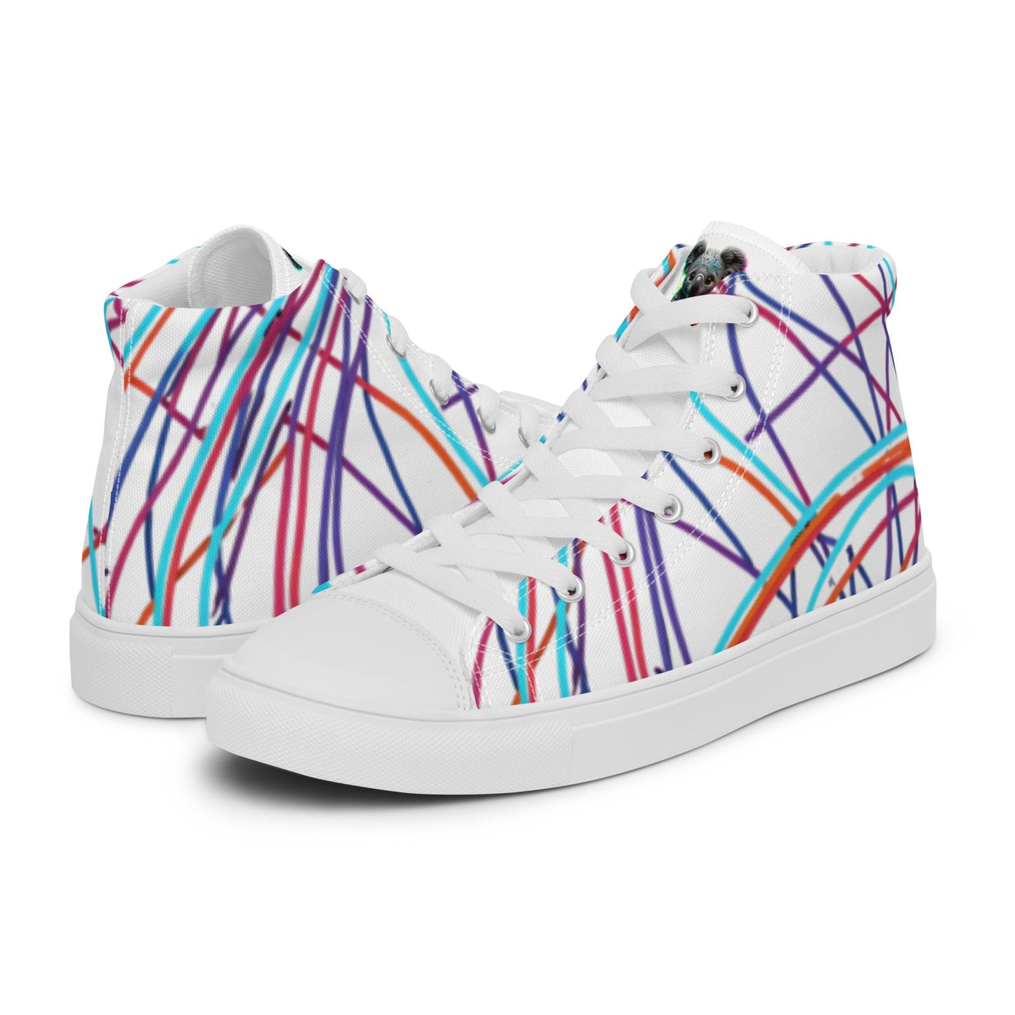 Women’s Day Off Mood high top canvas shoes - Pattern 2 - Day Off Mood