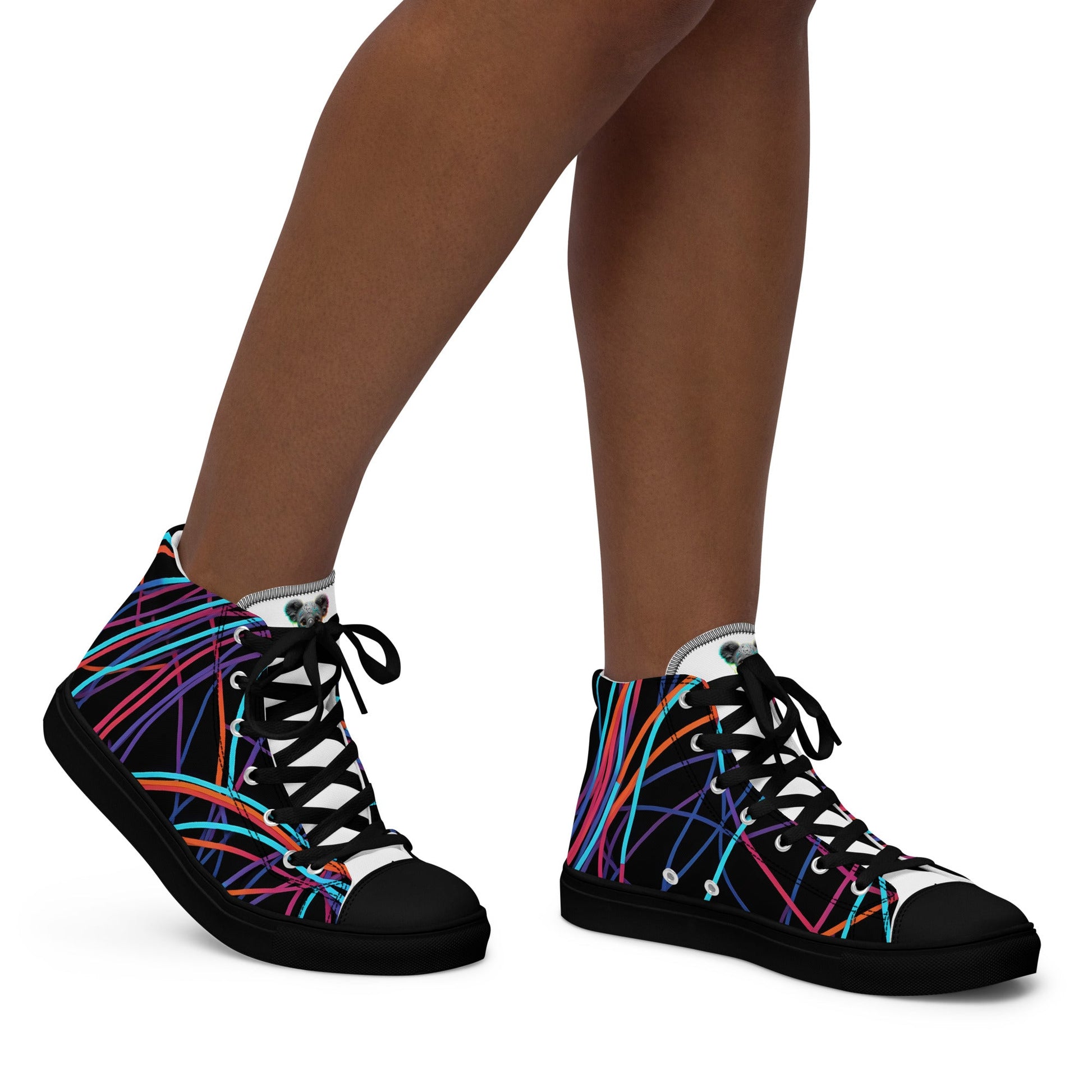 Women’s Day Off Mood high top canvas shoes - Pattern - Day Off Mood