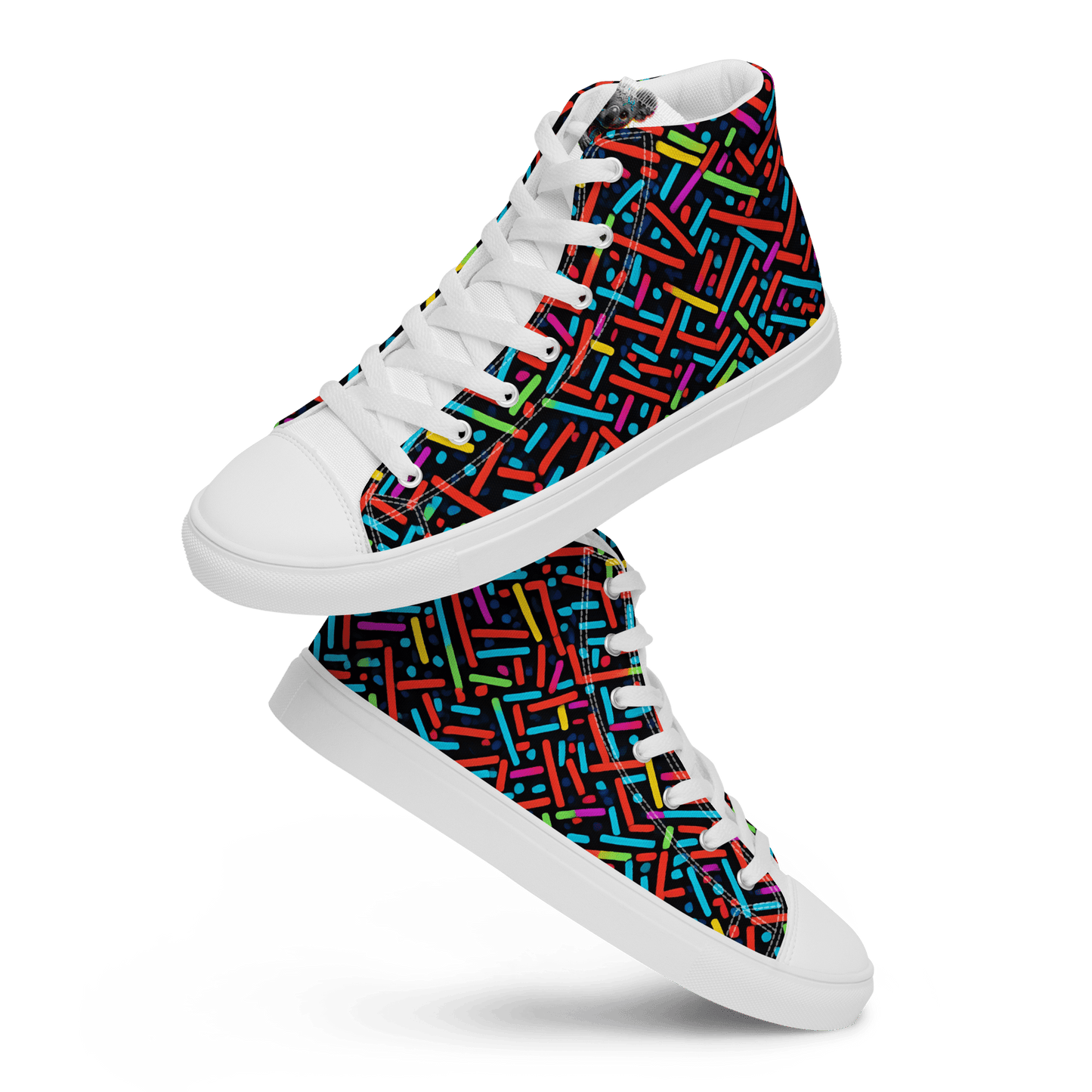 Women’s high top Day Off Mood canvas shoes - Pattern - Day Off Mood